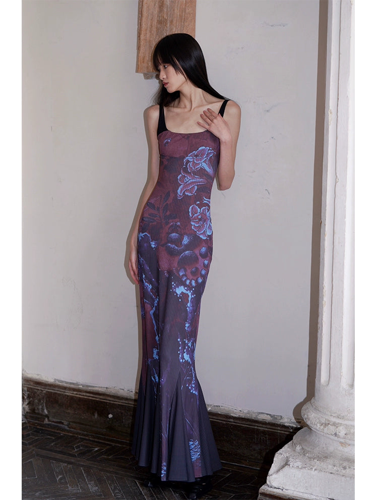 Midnight Bloom Maxi Dress - chiclara