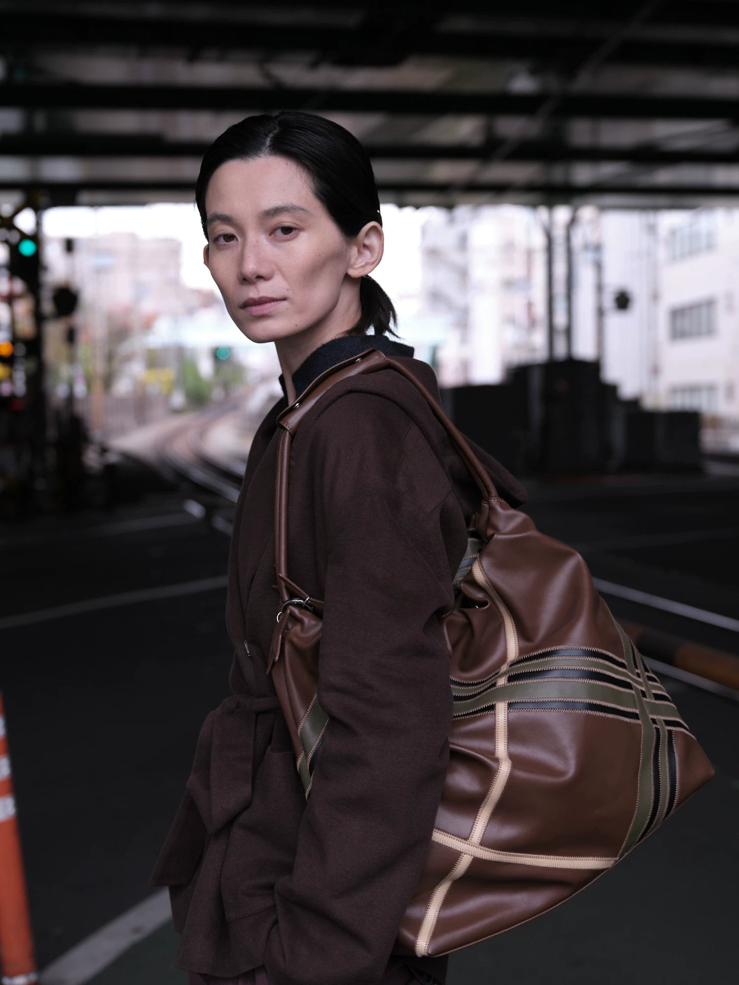 Striped Star Oversized Shoulder Tote - view 4
