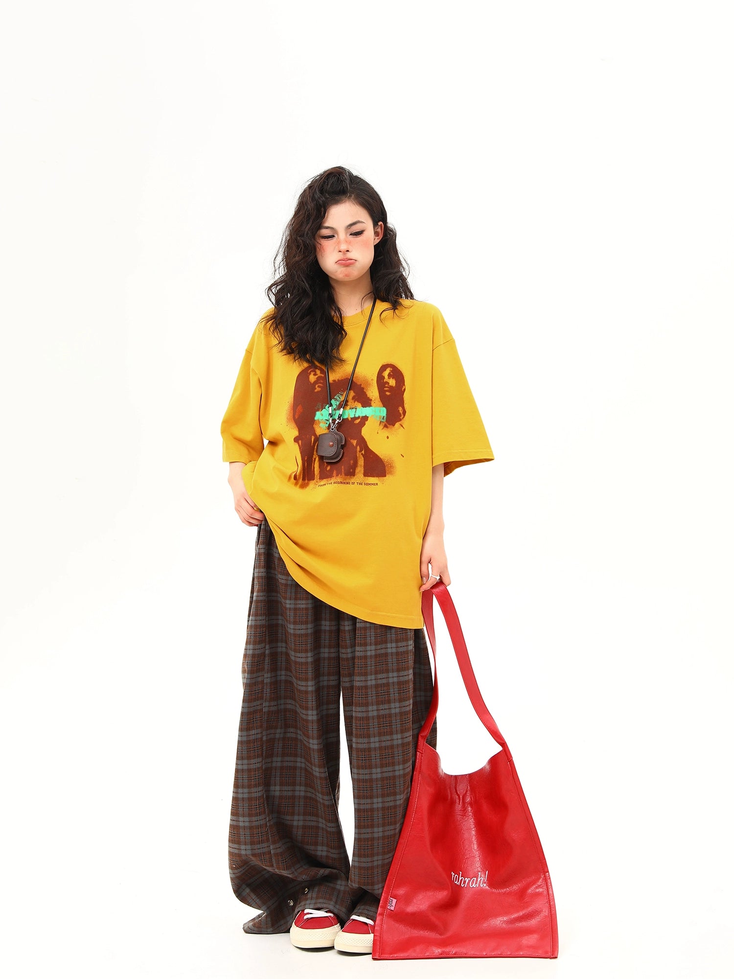 Vintage Graphic Mustard Oversized Tee