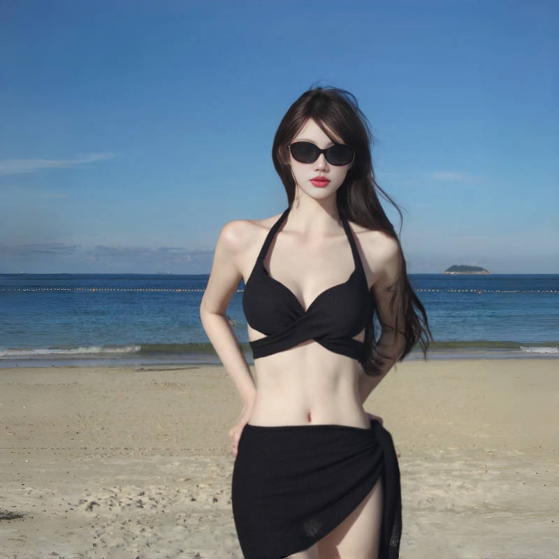 Cloudline Luxe Halter Sarong Bikini Set