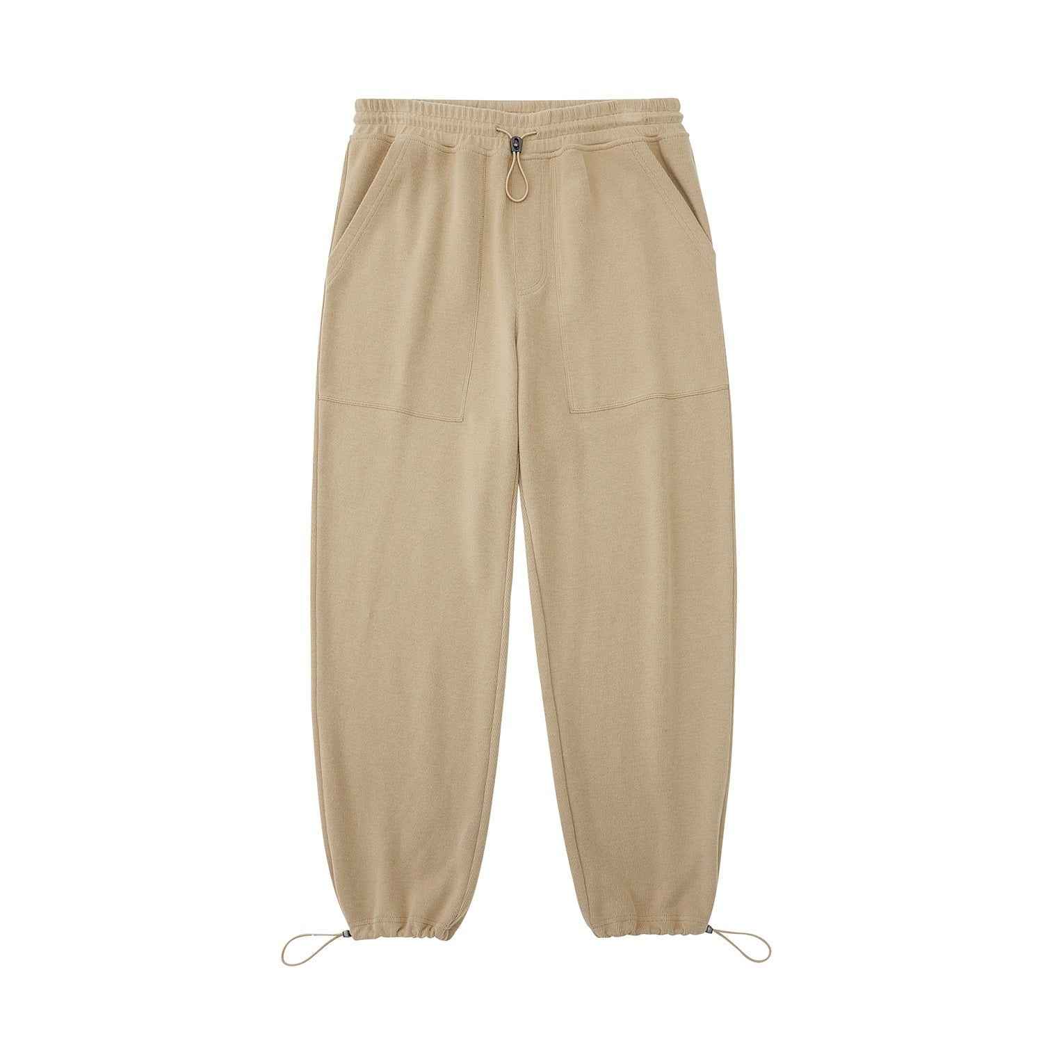 Drawstring Wide-Leg Athletic Pants