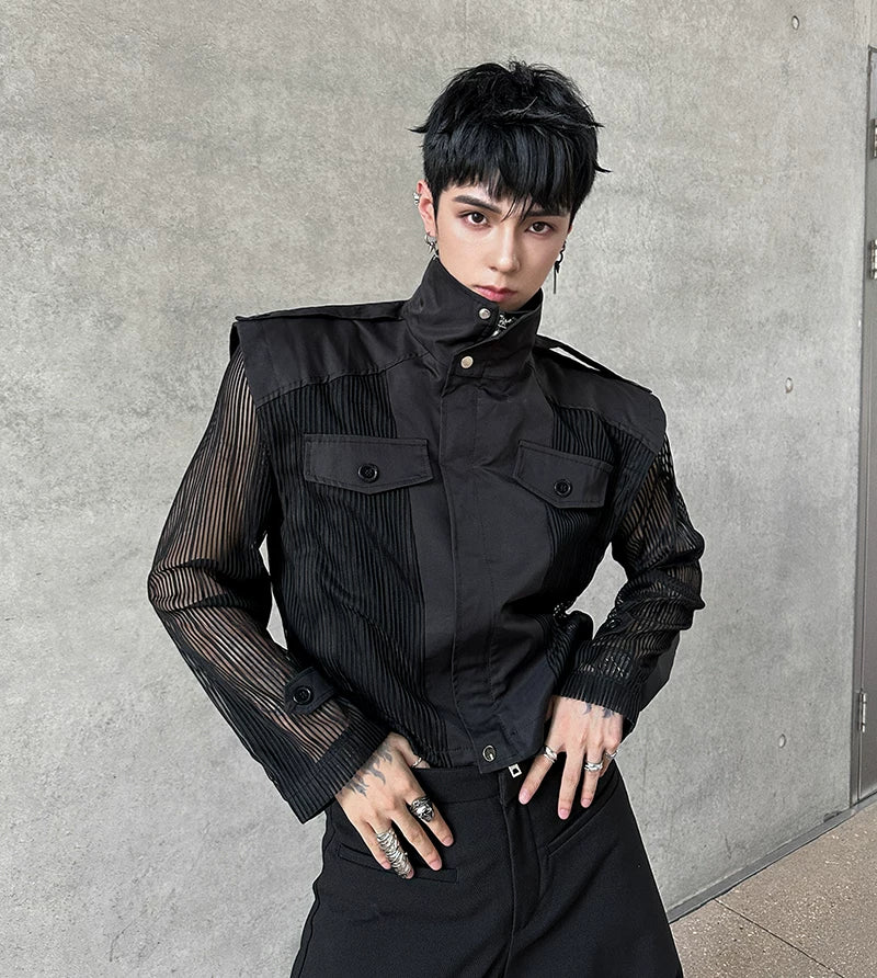 Spectral Barricade Sheer-Panel Shirt