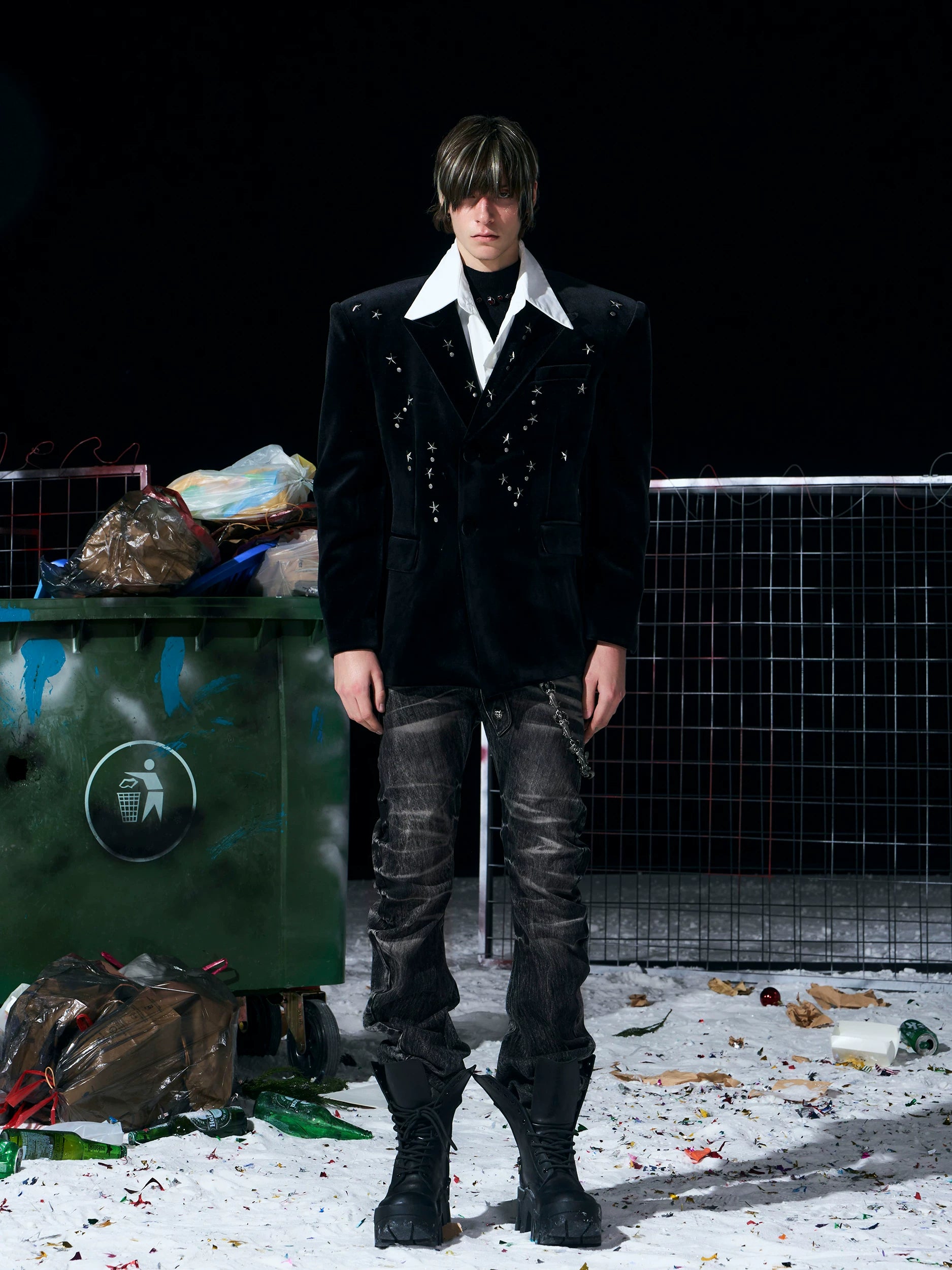 Starfall Embellished Velvet Blazer