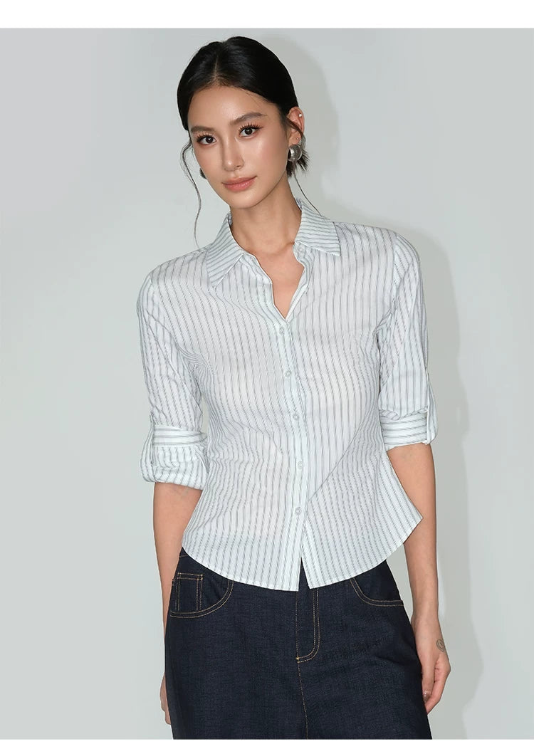Contour Stripe Tailored Shirt