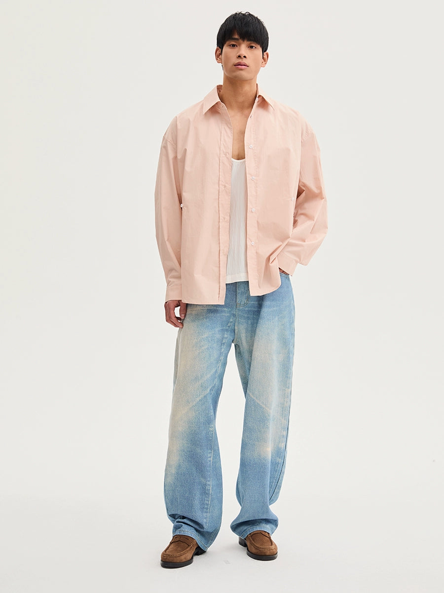 AzureDrift Oversized Breeze Shirt