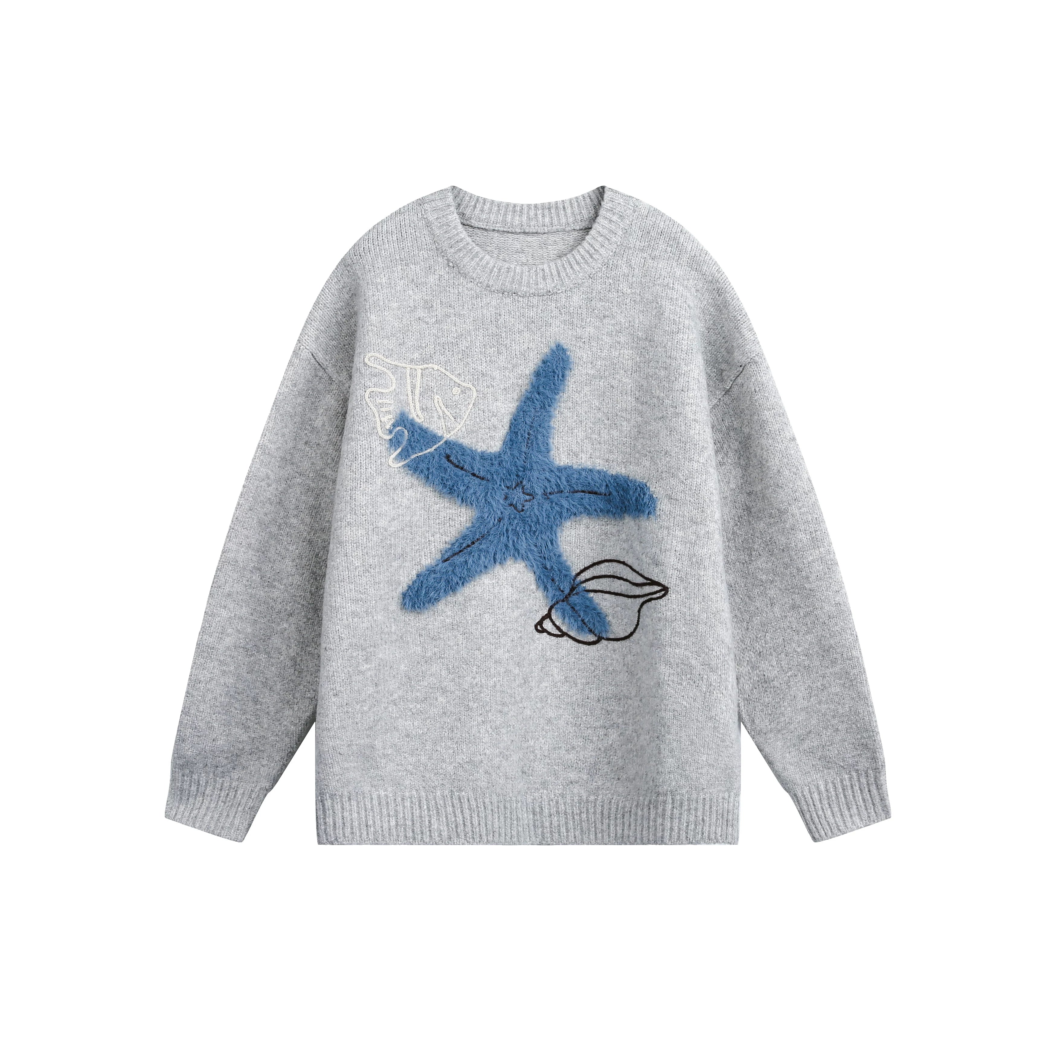 Seastar Sketch Fuzzy Knit Sweater
