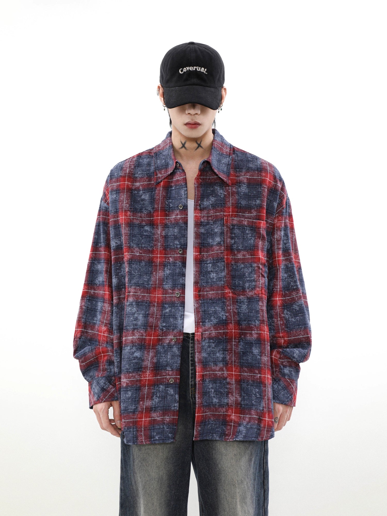 Frost Fade Washed Check Overshirt