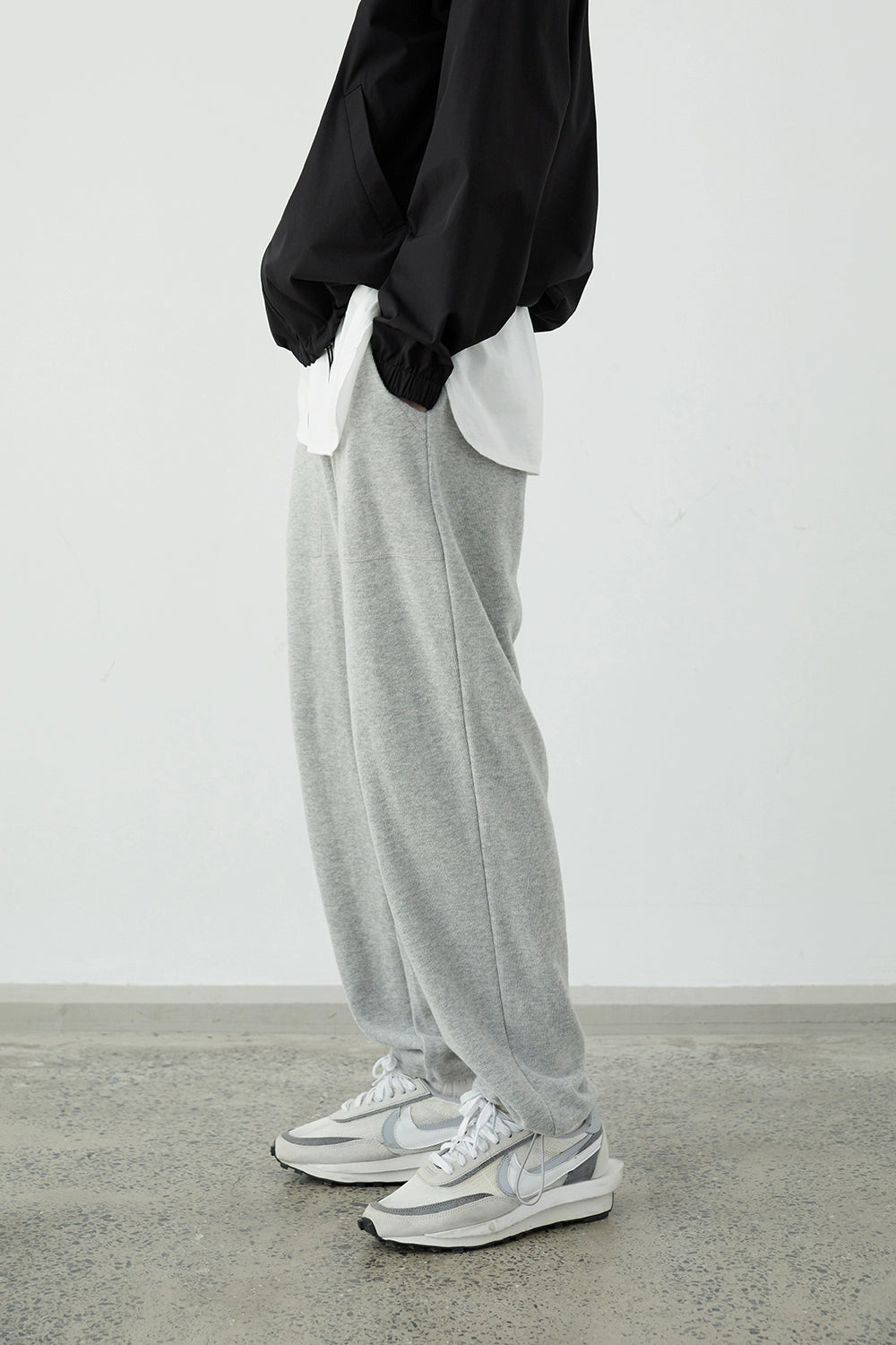 Drawstring Wide-Leg Athletic Pants