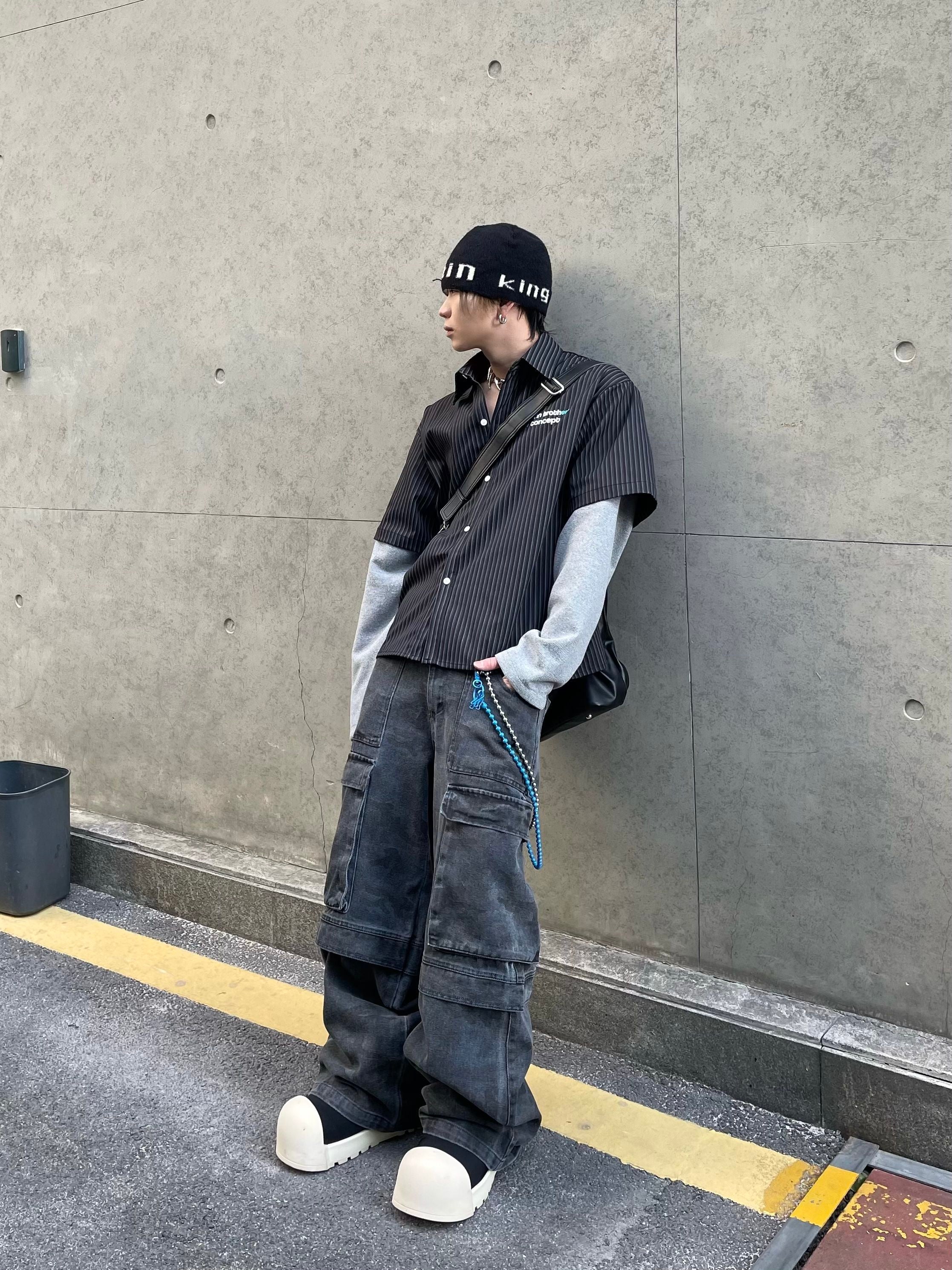 Streetwise Layered Pinstripe Shirt