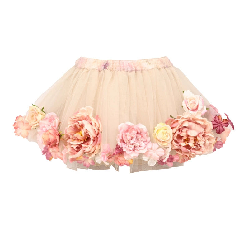 Flower-patterned Tulle Petticoat
