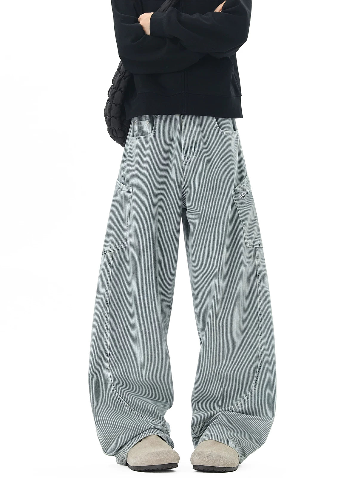 Yardline Stripe Carpenter Wide Pants