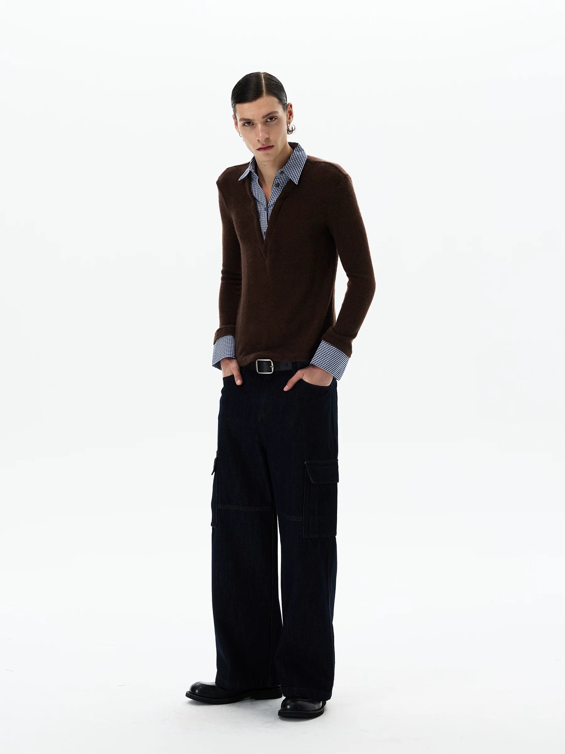 Midnight Cargo Balloon Jeans