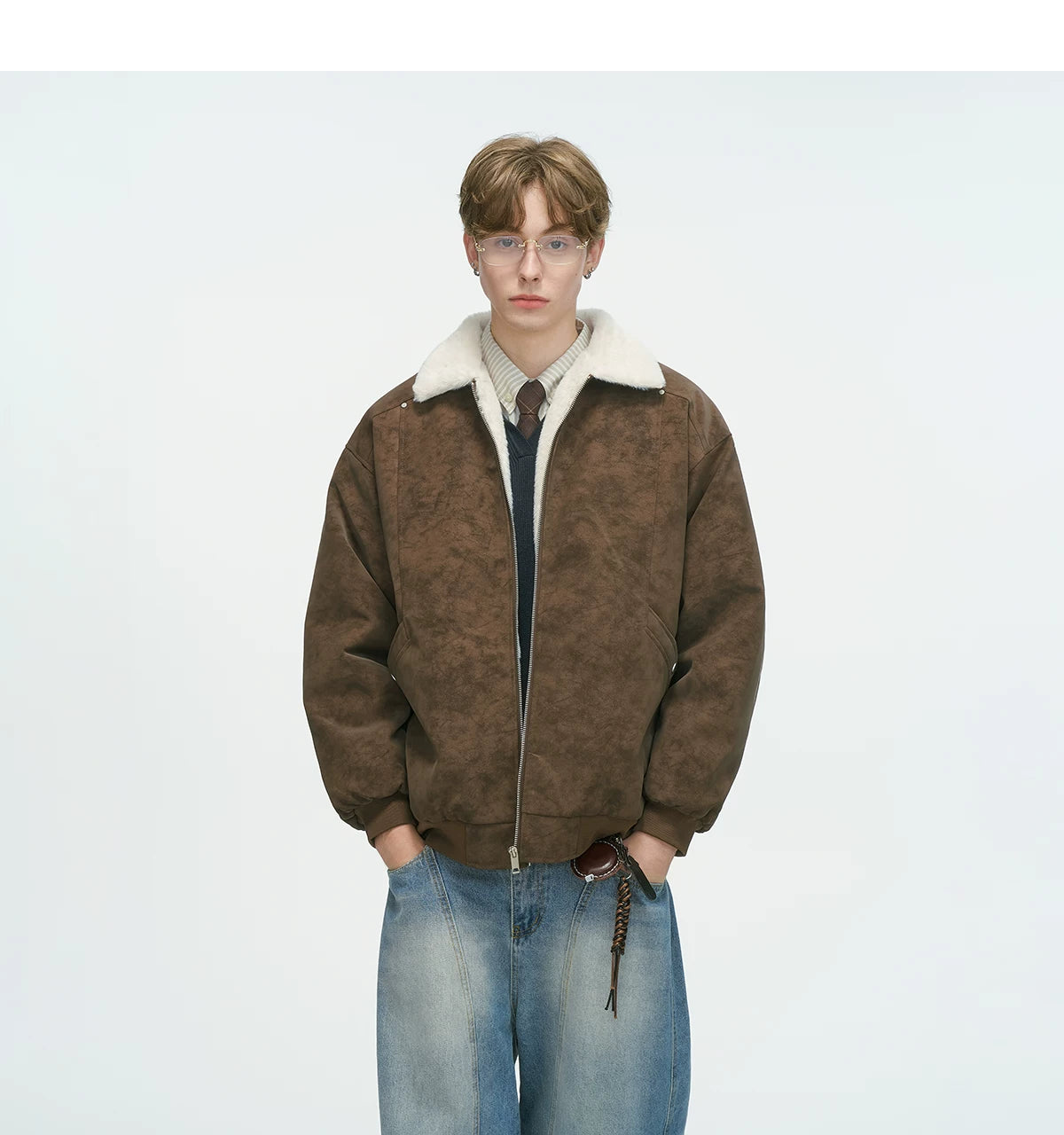 Shearling Transit Reversible Bomber
