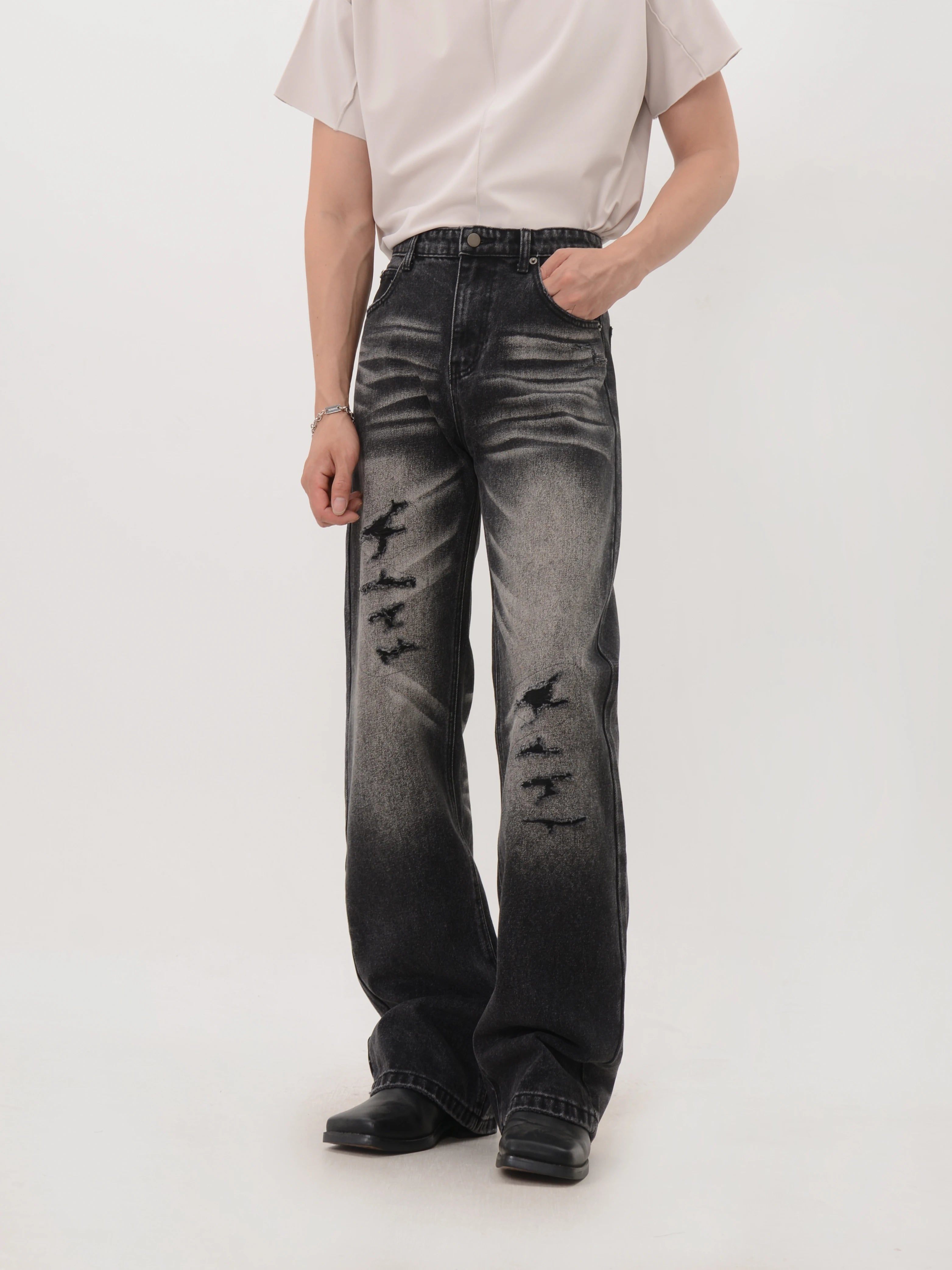 Faded Rift Wide Denim