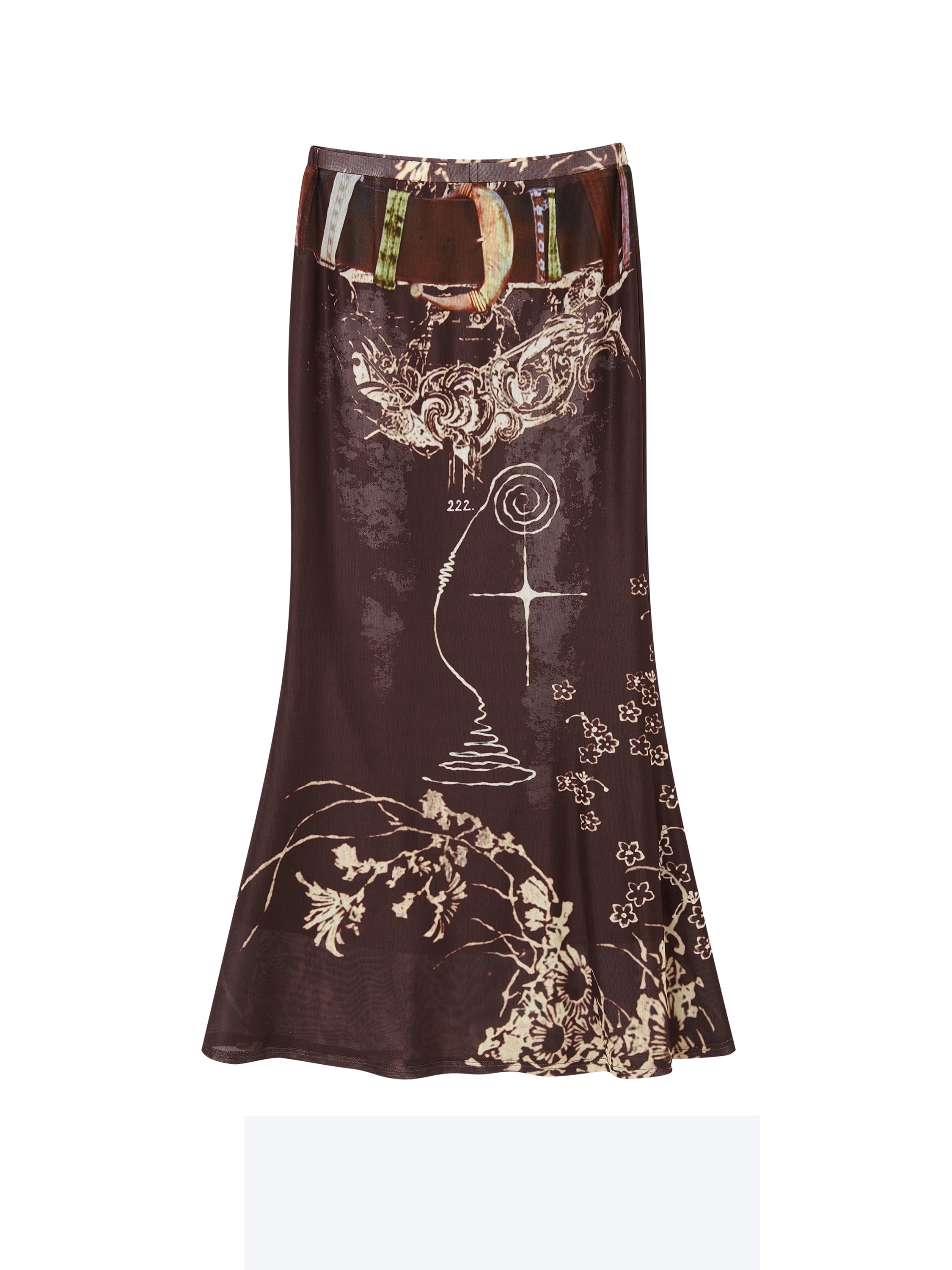 Mystical Original Printed Cardigan Skirt Set