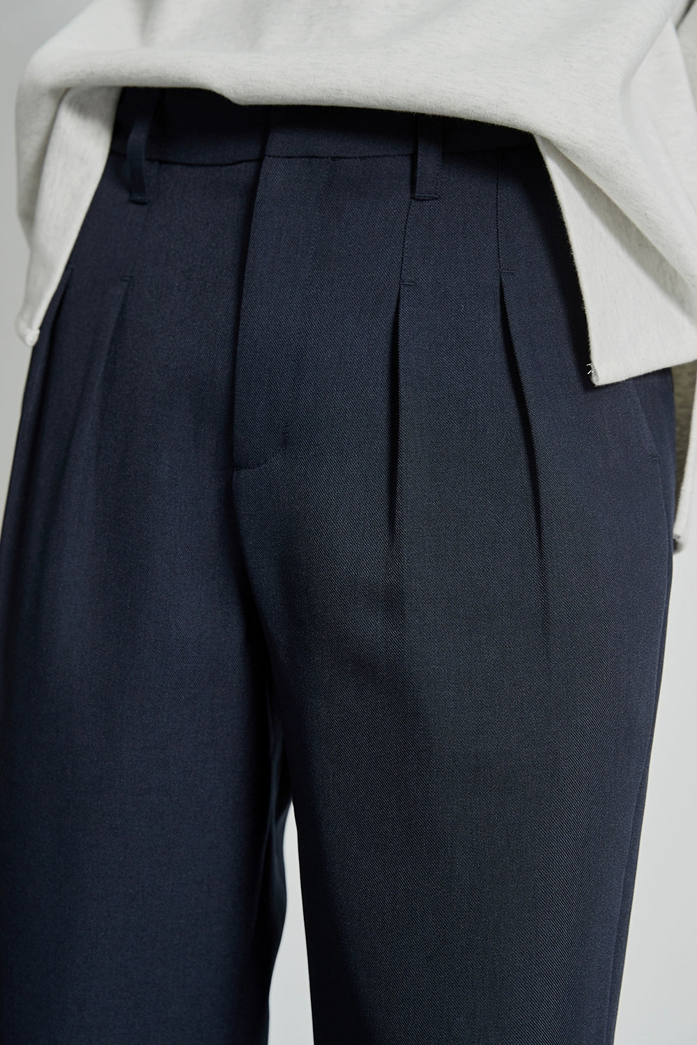 Classic Double-Pleated Dress Pants