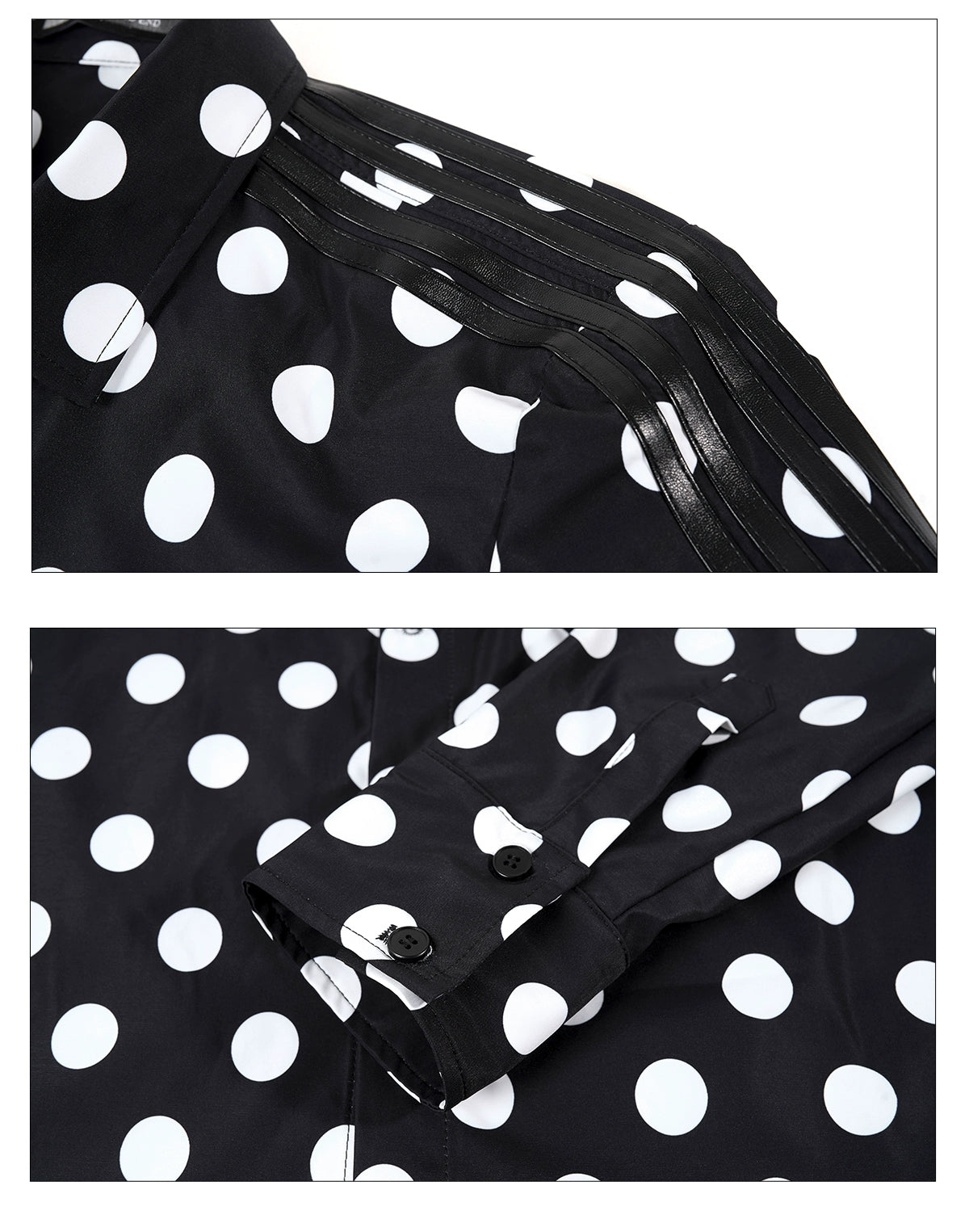 Polka Dot Track Stripe Shirt