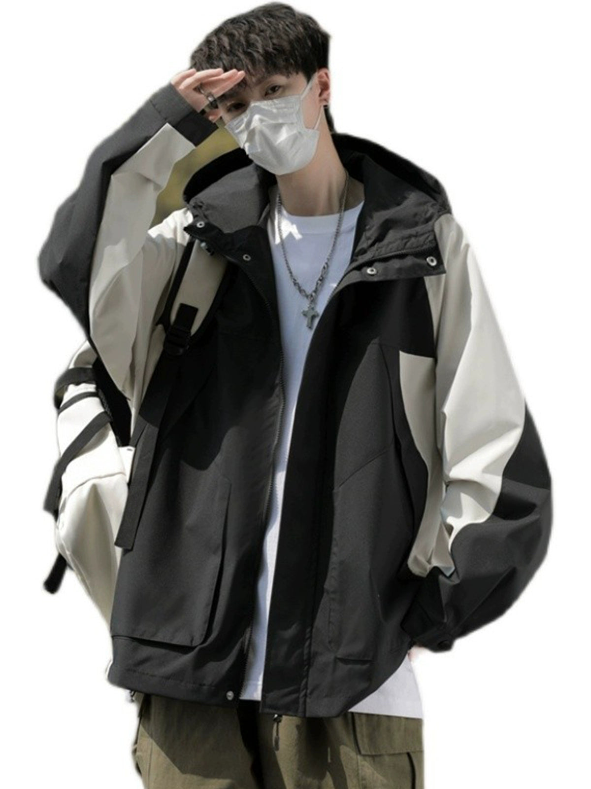 Colorblock Windproof Outdoor Jacket