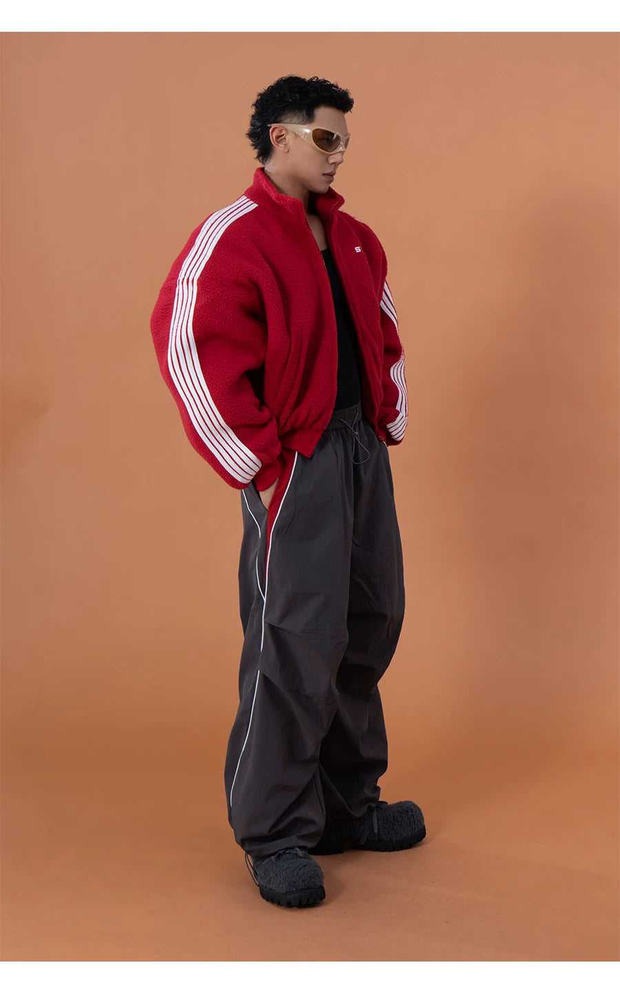 Sidewave Contrast Track Parachute Pants