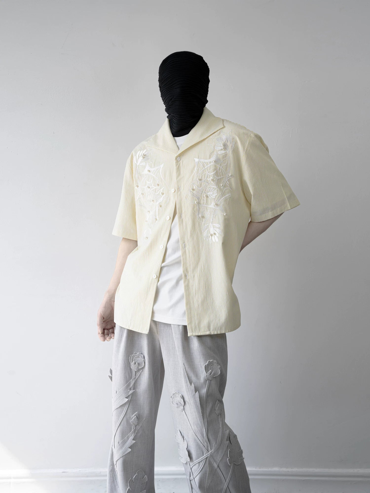 Lemon Veil Embroider Camp Shirt
