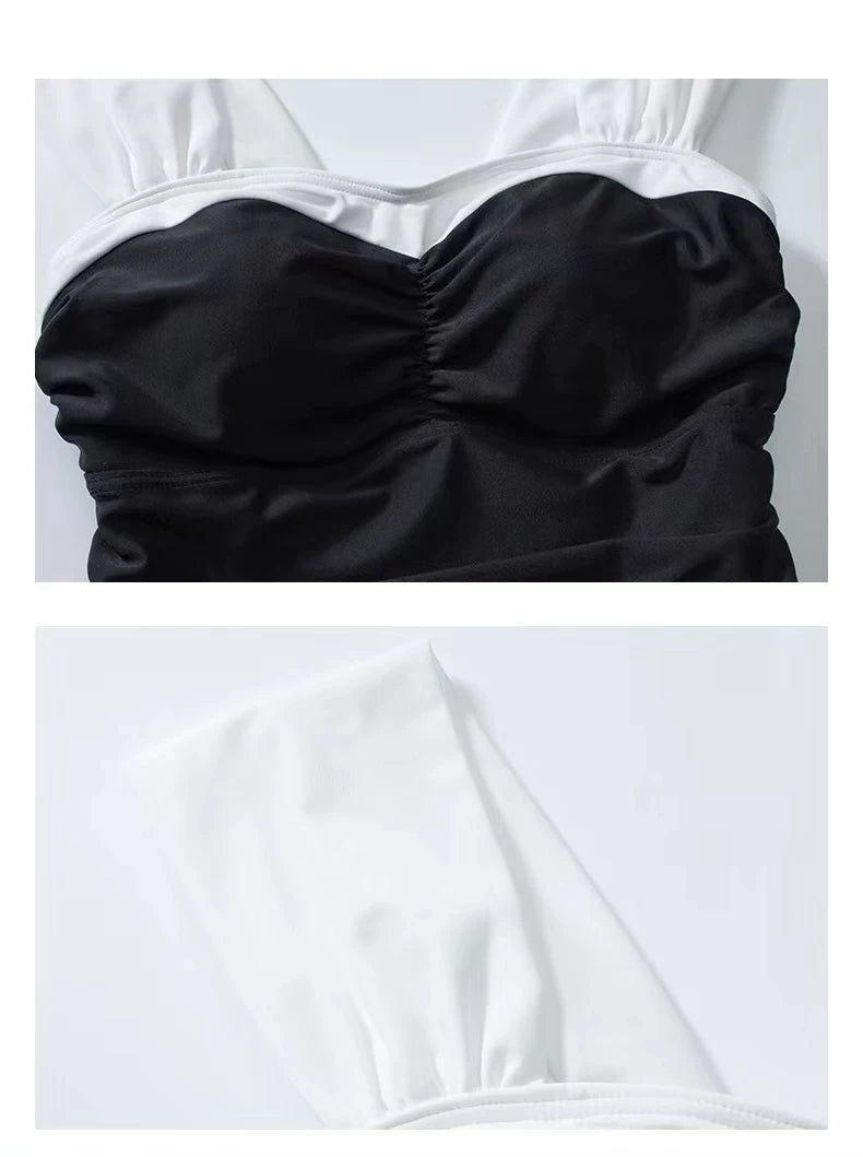 Mono Muse Open‑Back Skirted Swimsuit