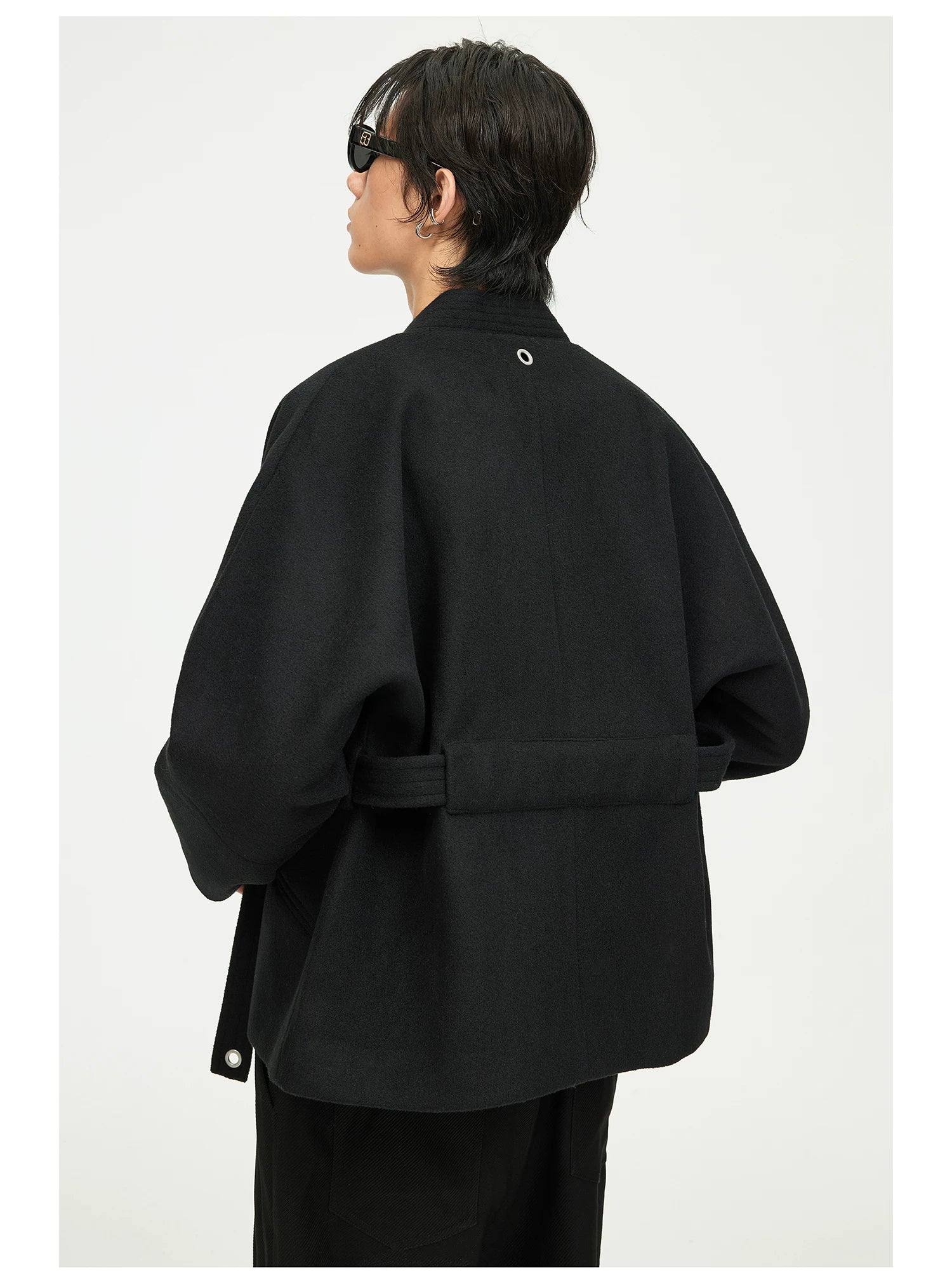 Open-Front Tie Hem Jacket