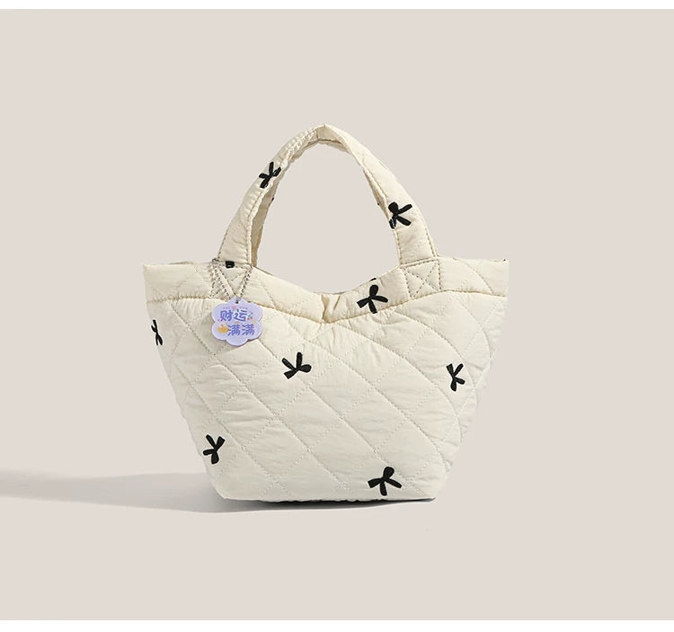 Midnight Bow Quilt Tote