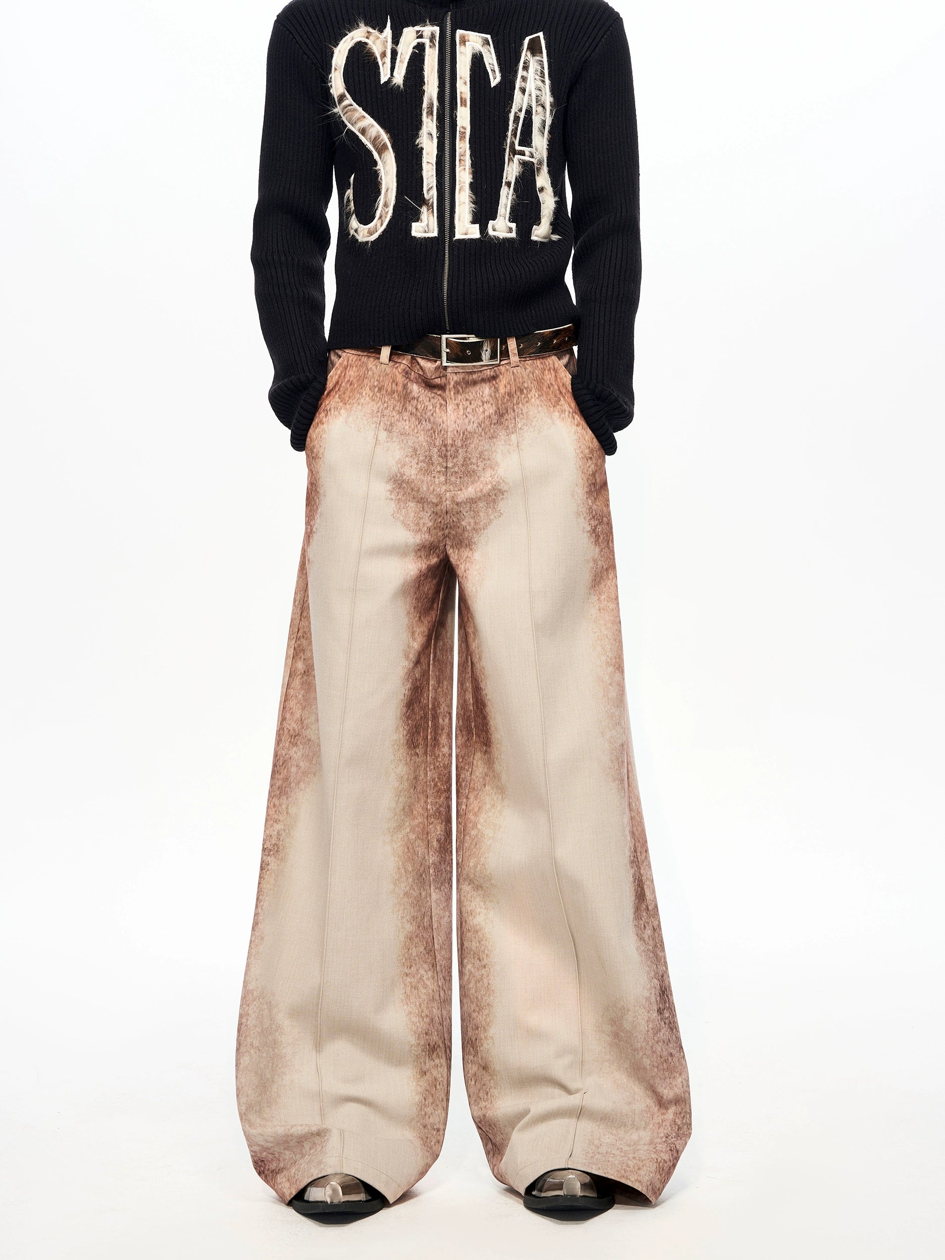 Rust Mirage Distressed Blazer Jacket and Pants Setup