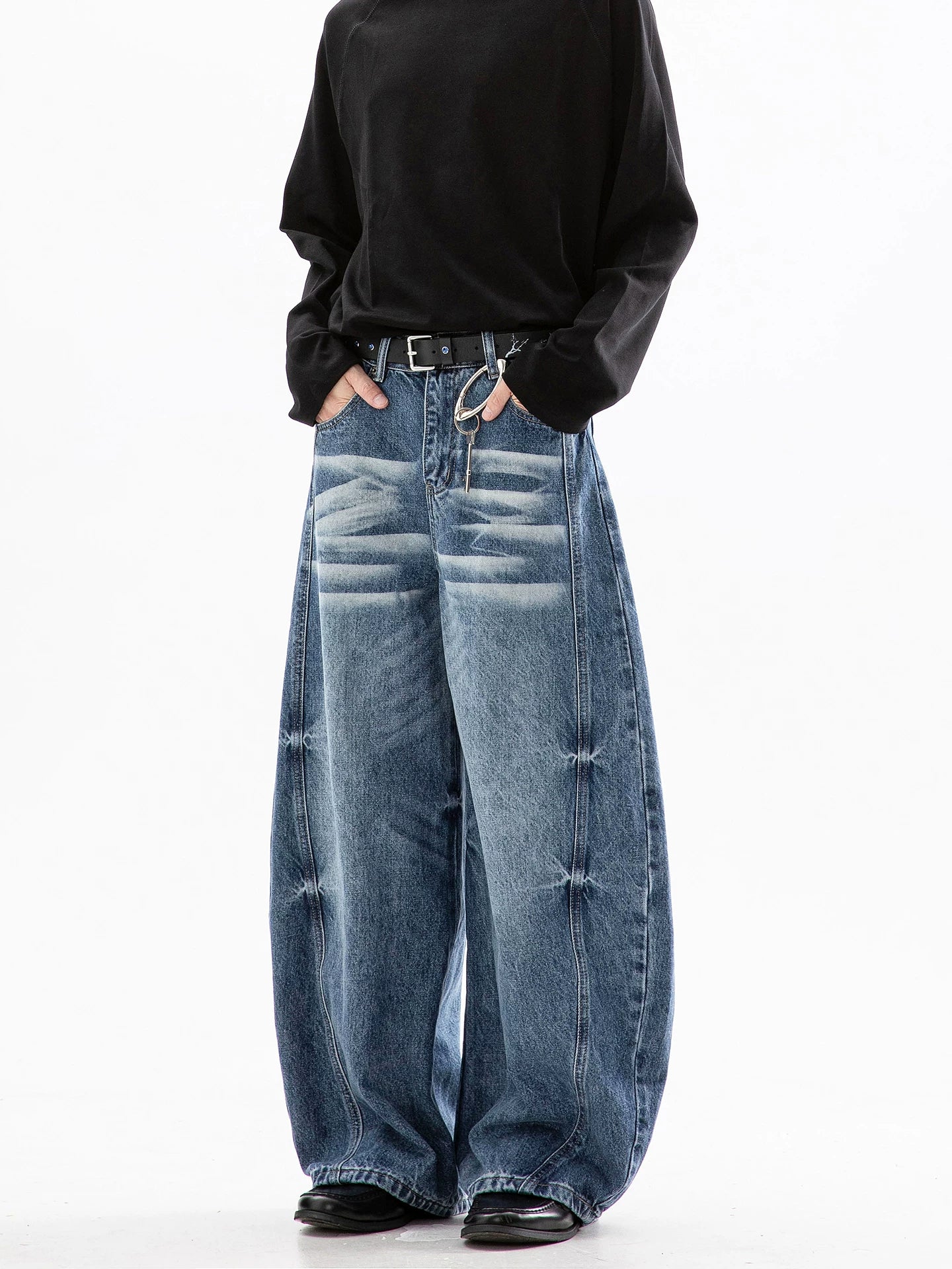 Cloudstripe Ultra Wide-Leg Jeans