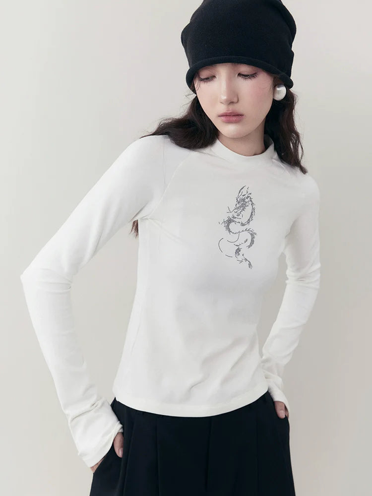 Dragon Embroidered Black Sweatshirt