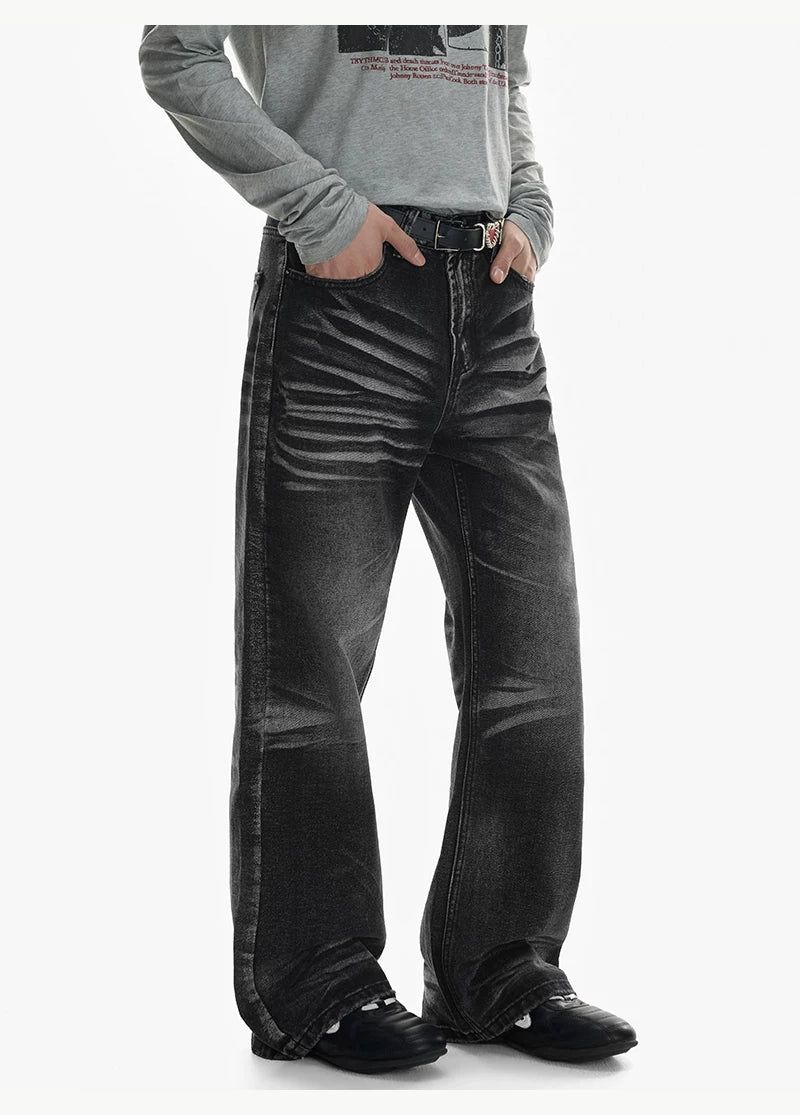 Midnight Crest Faded Flare Jeans
