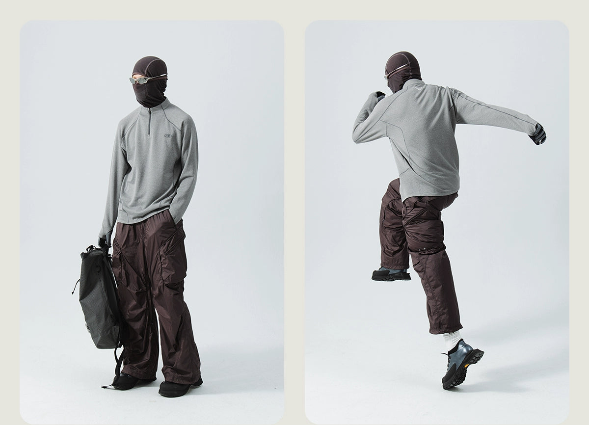 Wool Thermal Stand-Collar T-shirt