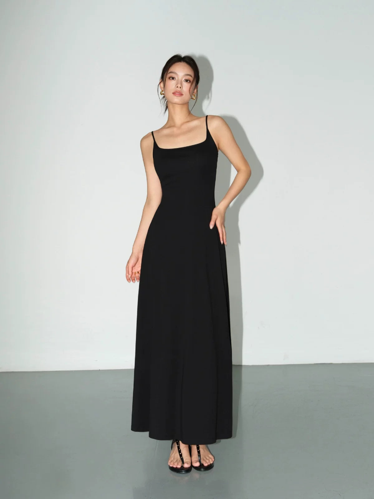 Serenity Curve Knit Slip Maxi Dress