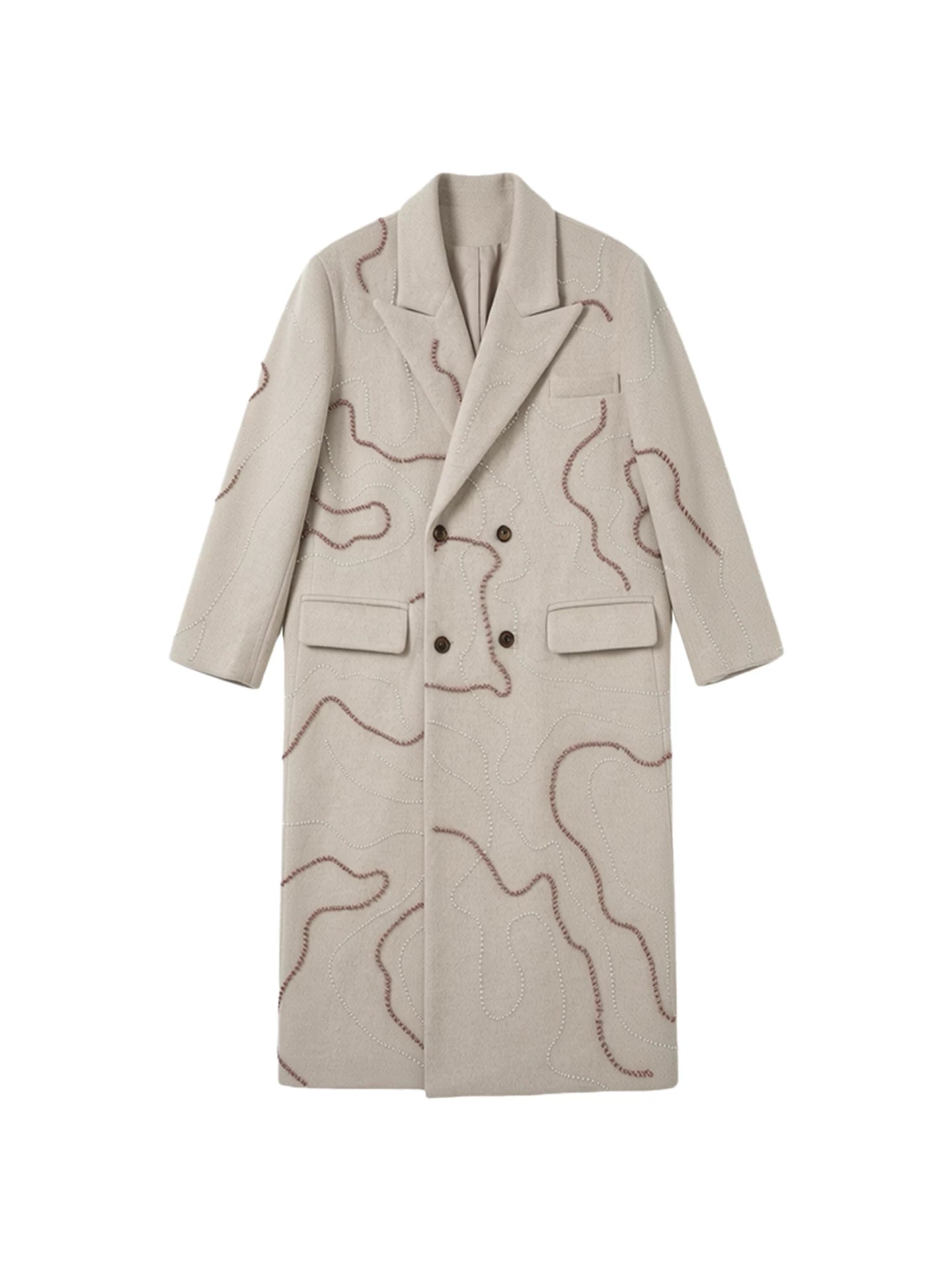 Sandstone Topograph Stitch Coat