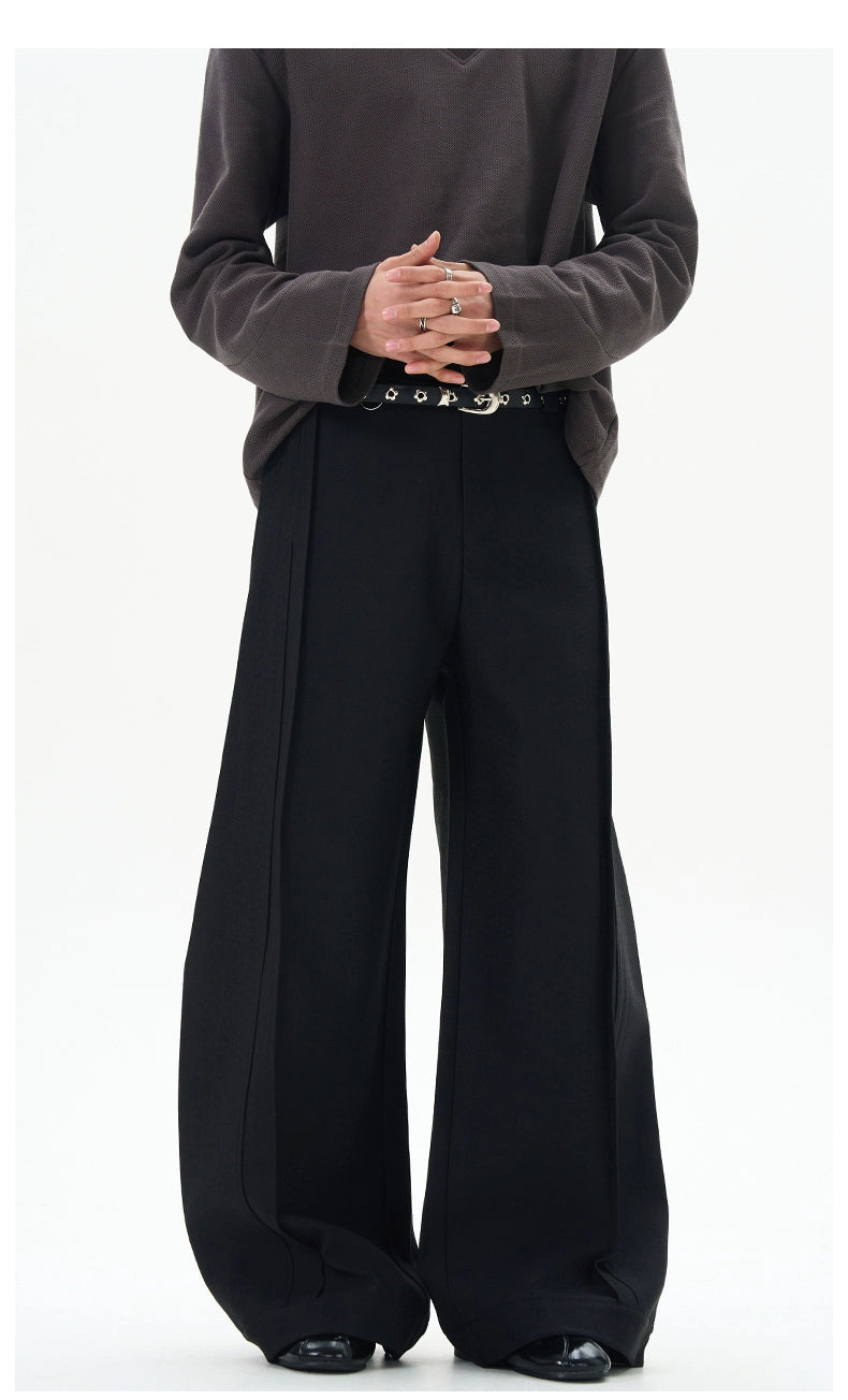 Graphite Drape Ultra-Wide Trousers