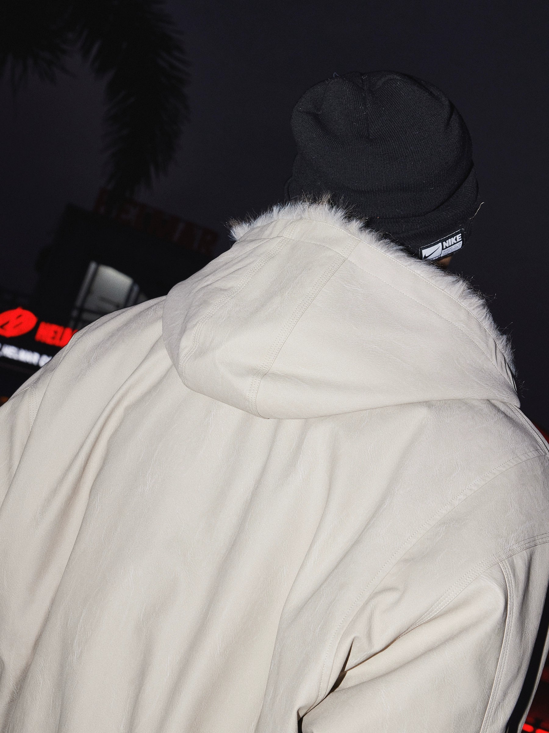 Cozy Beige Faux Fur Hooded Jacket