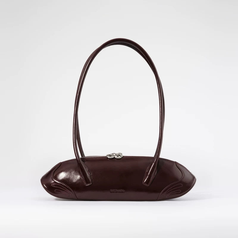 Sculpted Leather East-West Shoulder Bag - view 4