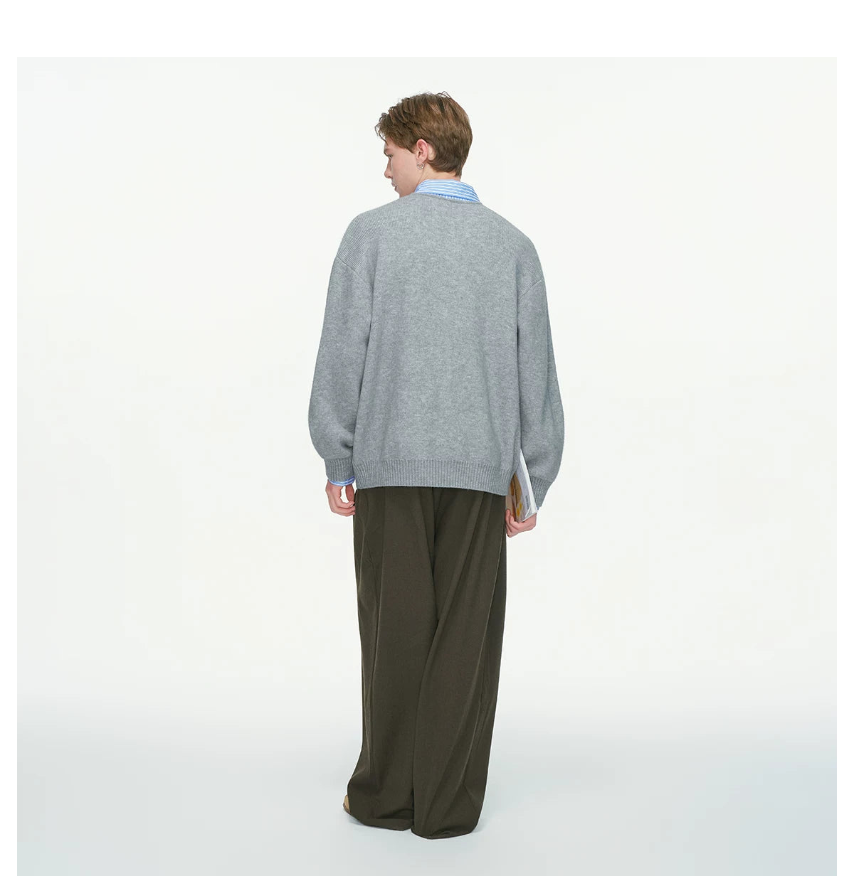 Oxford Layer Knit Polo Sweater