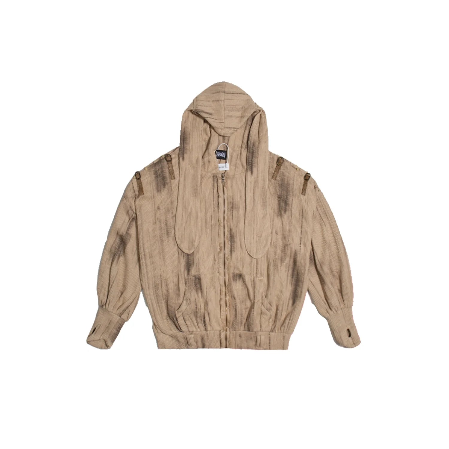 ARIADNAw Oversized Hooded Bomber Jacket - Beige