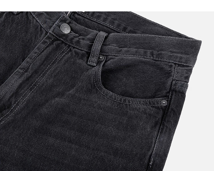 Coal Fade Wide-Leg Denim Pants