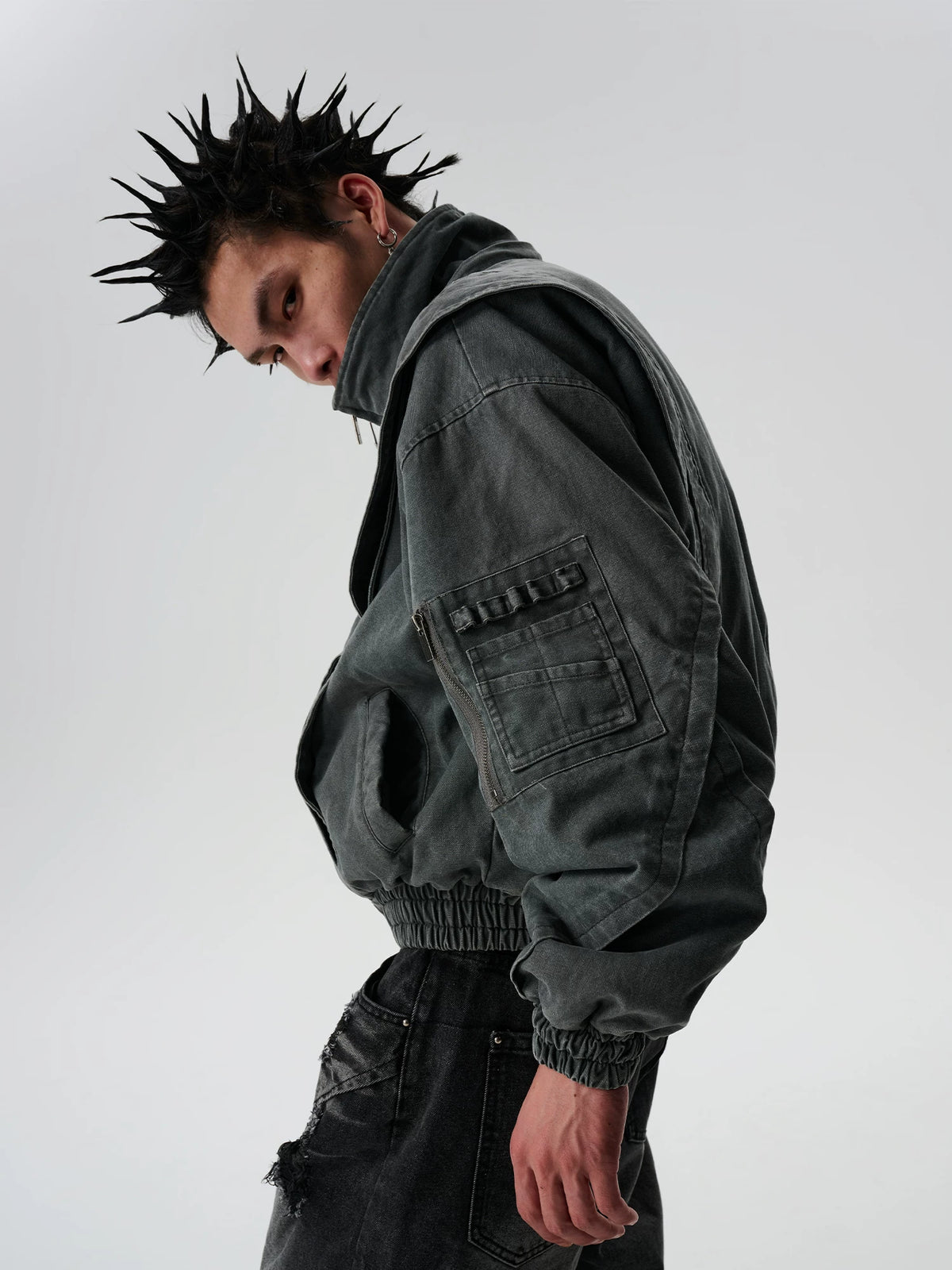 Ashfall Faux Fur Hooded Bomber Jacket