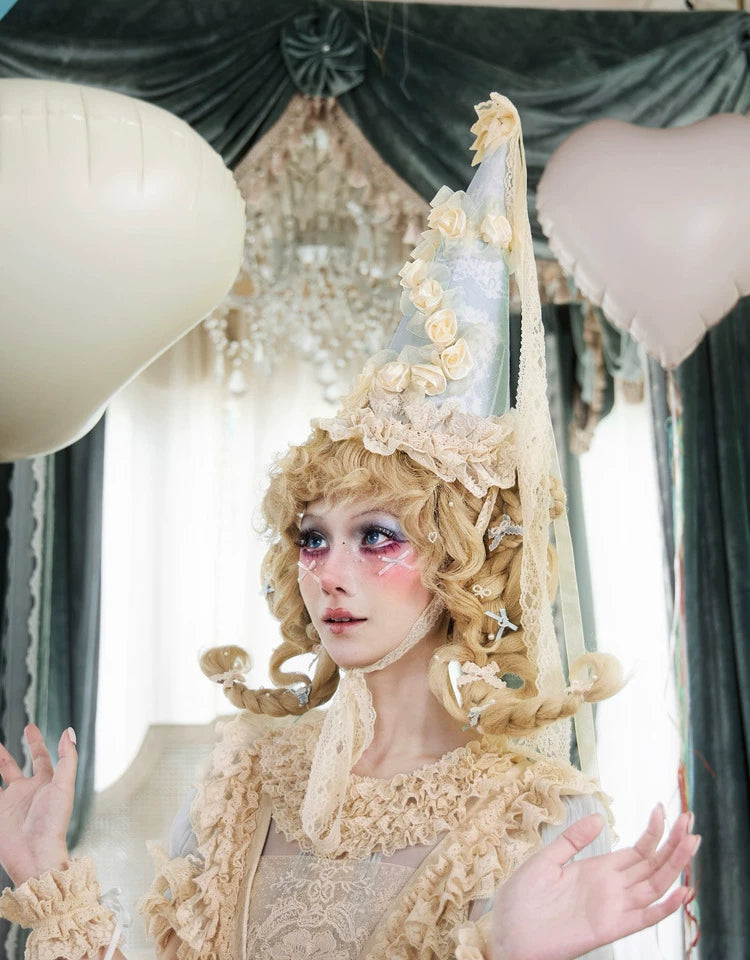 Rosette Lace Cone Party Hat