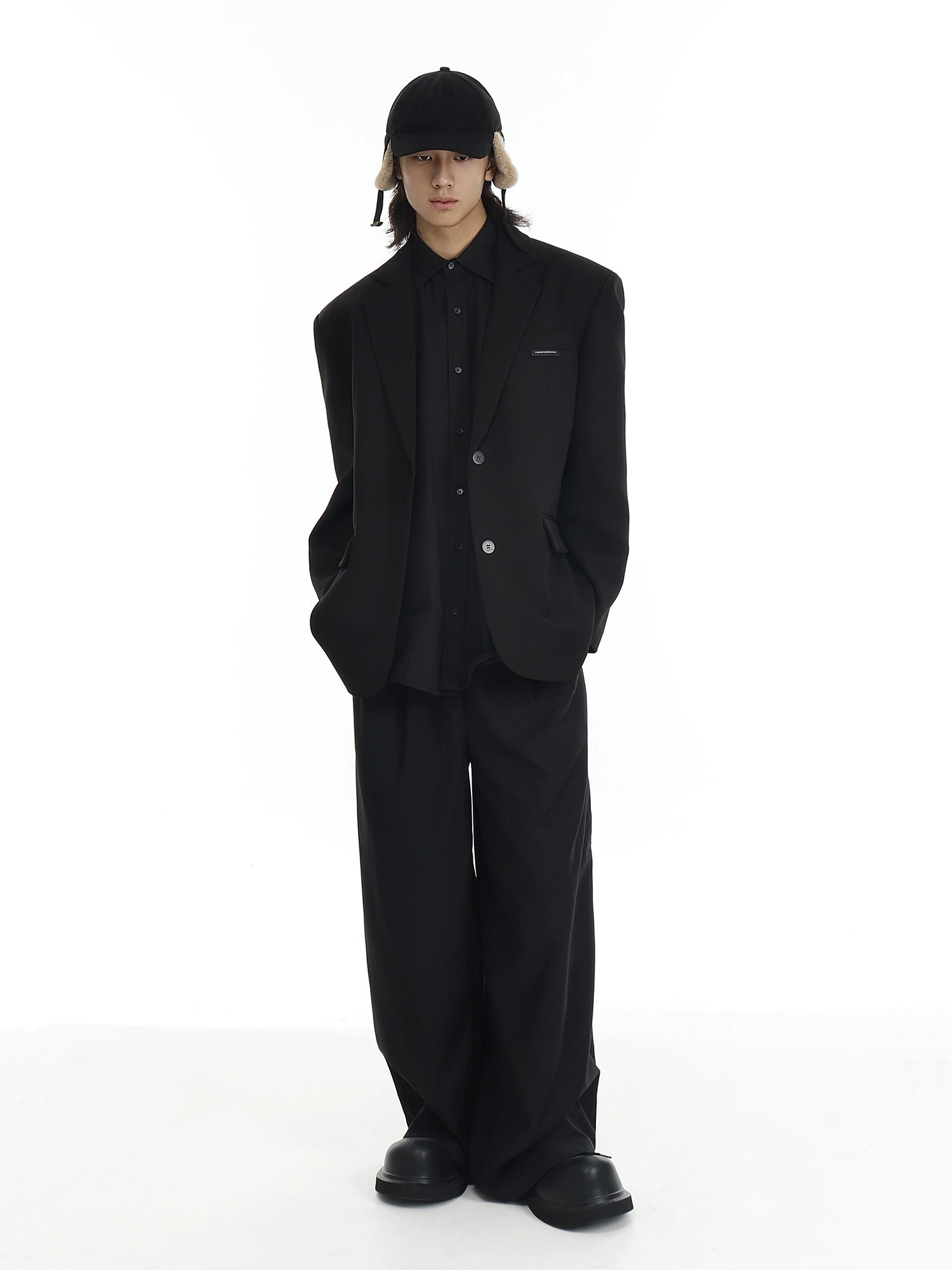 Classic Black Two Button Blazer
