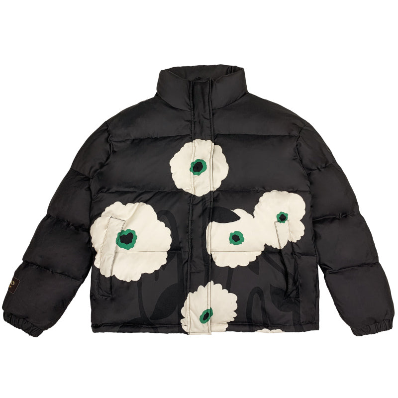 Romantic Floral Print Down Jacket - chiclara