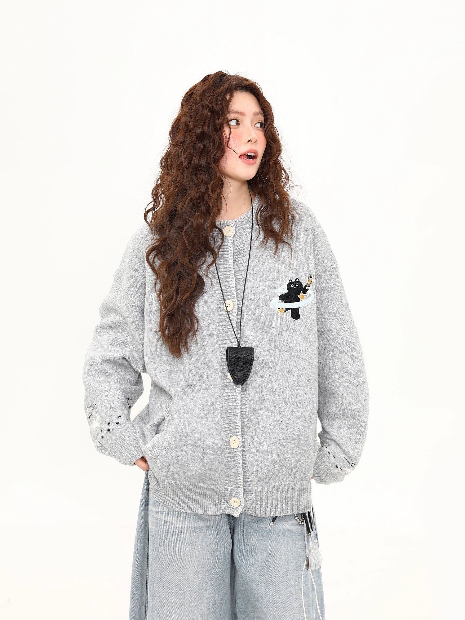 Moonlight Kitty Knit Cardigan