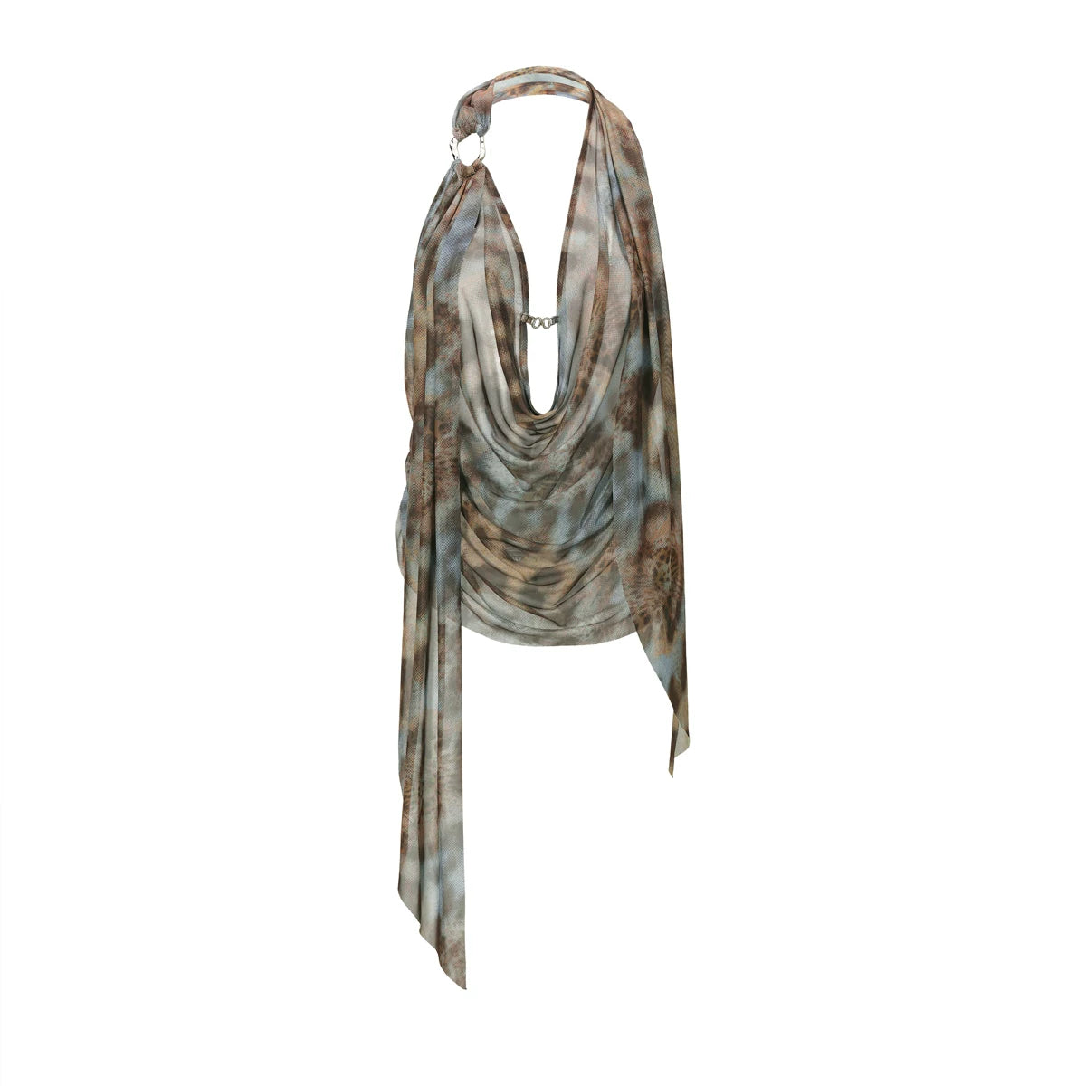 Dune Mirage Cowl Drape Halter Top
