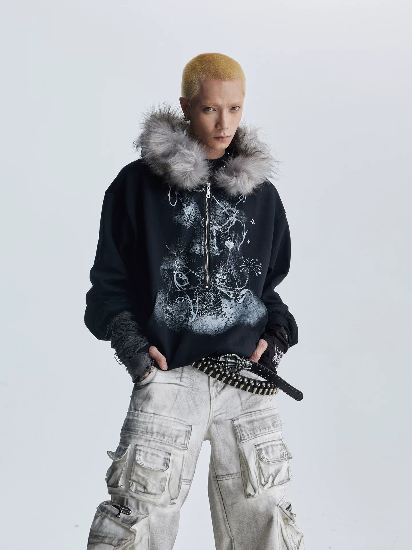 Frostgrave Dreamscape Fur‑Trim Hoodie