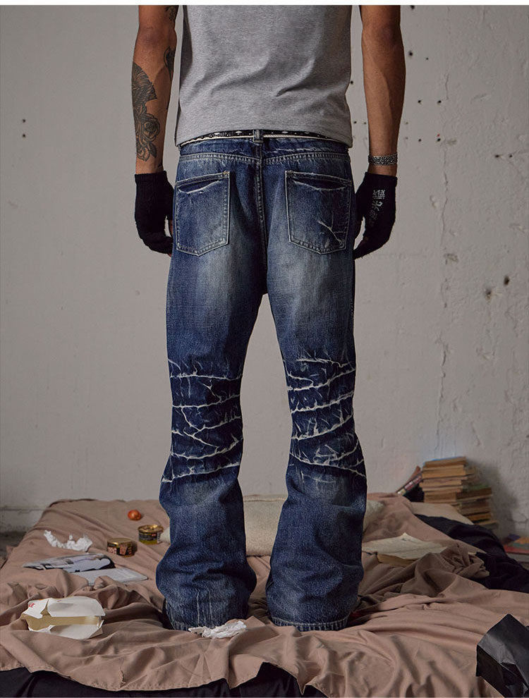 Damaged Straight Leg Jeans