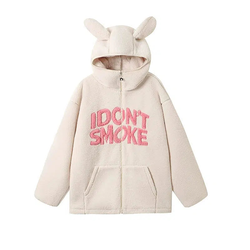 Sherpa Jacket with Bunny Hood - chiclara