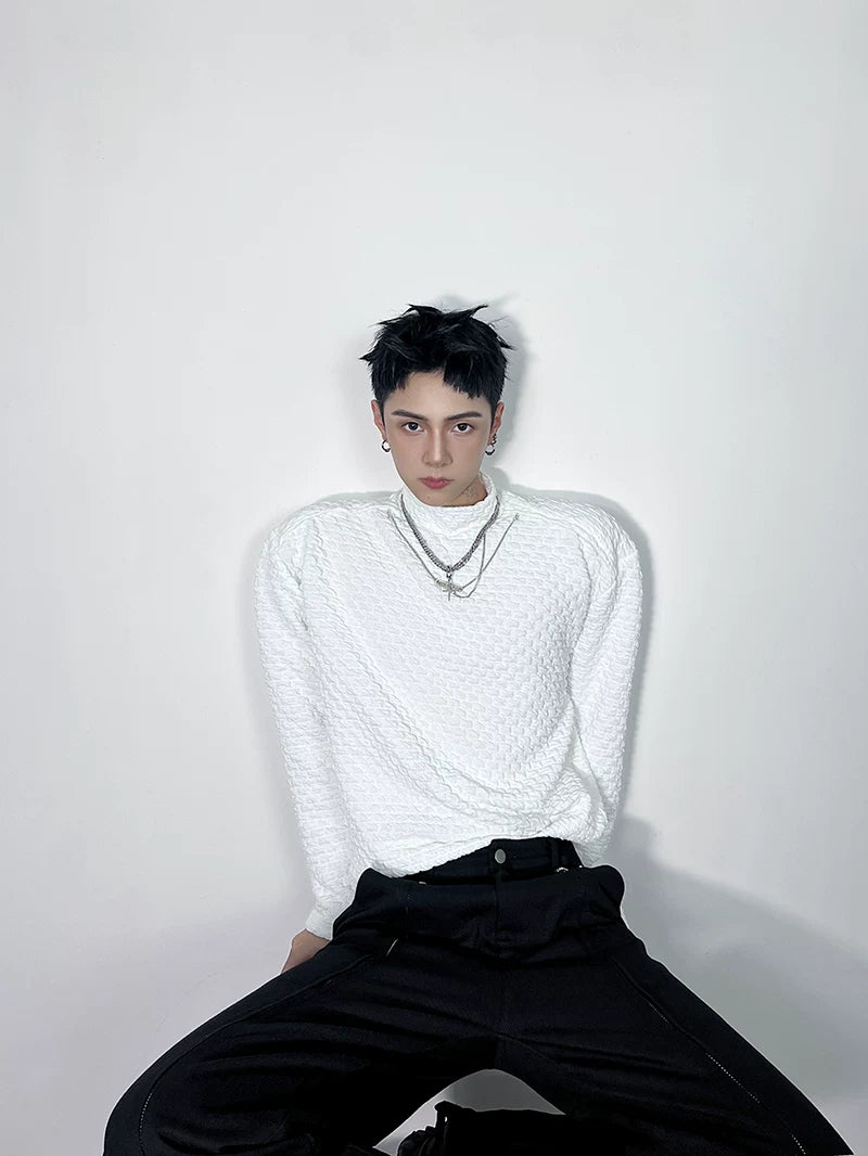 Frostcell Textured Mock-Neck Top